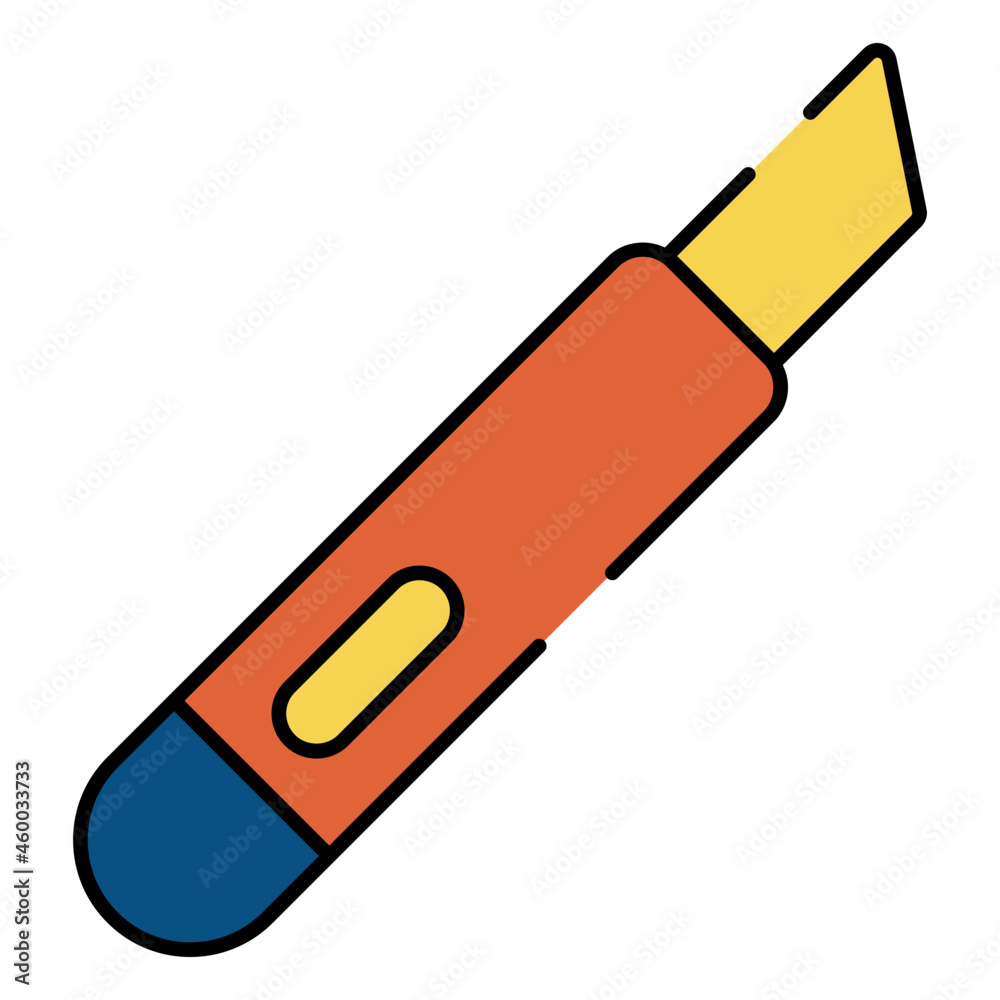 Utility knife icon in flat design Utility knife icon in flat design