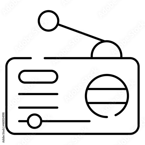 A trendy vector design of radio
