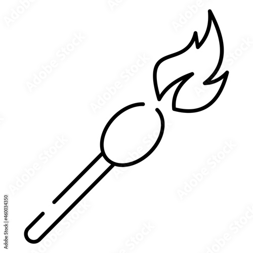 A modern design icon of matchstick