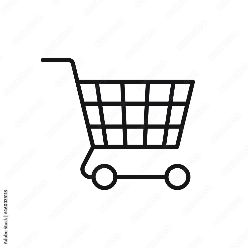 Shopping cart icon. Trolley icon.