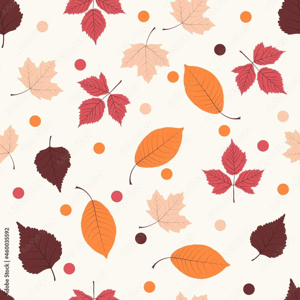 Seamless pattern with autumn leaves Seamless pattern with autumn leaves