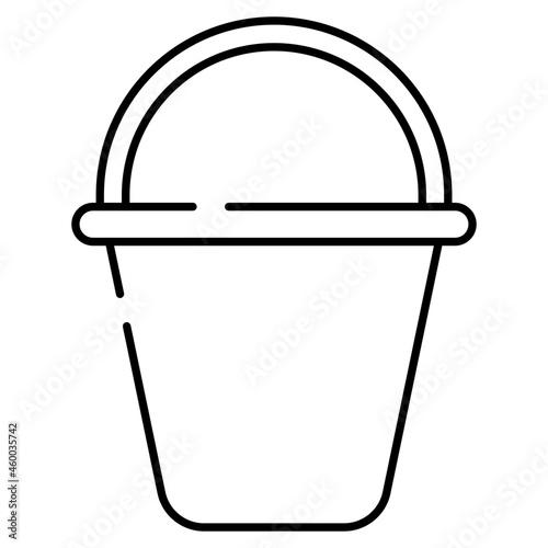 A unique design icon of pail