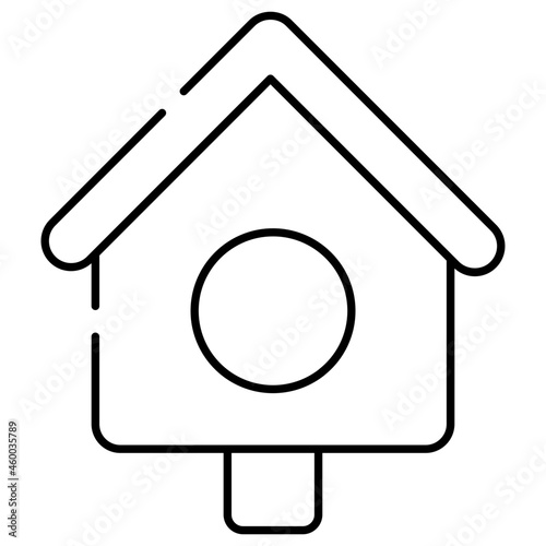 An editable design icon of birdhouse