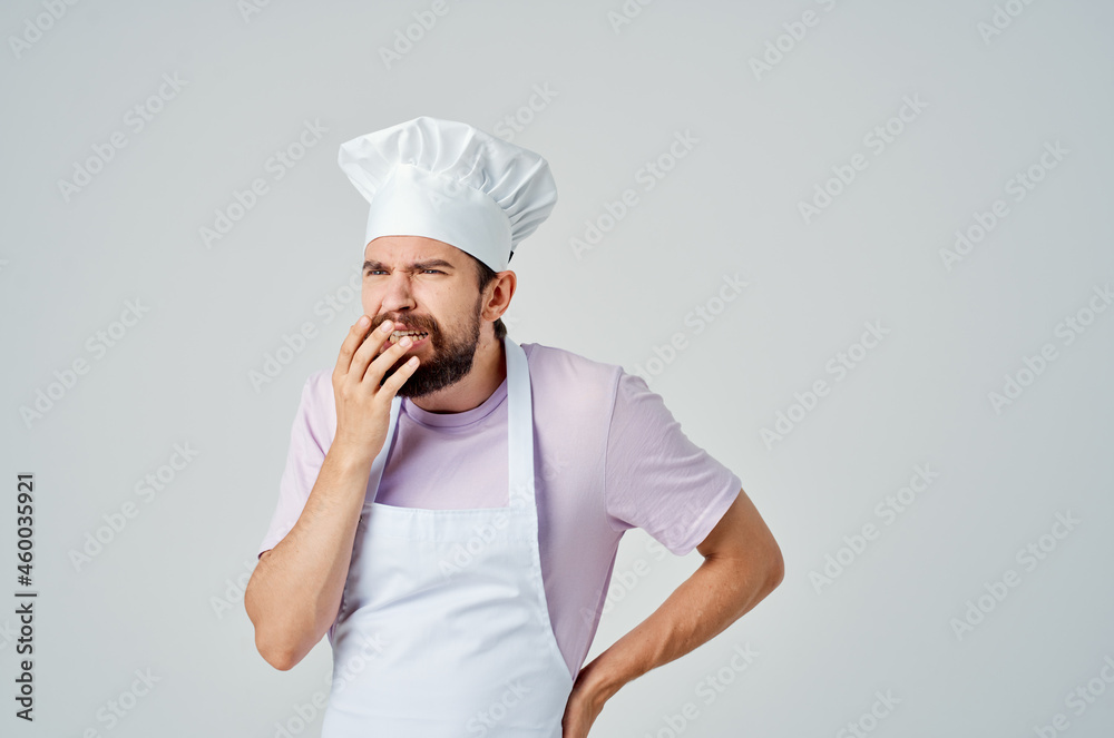 man in chef's clothes emotions kitchen work cooking man in chef's clothes emotions kitchen work cooking
