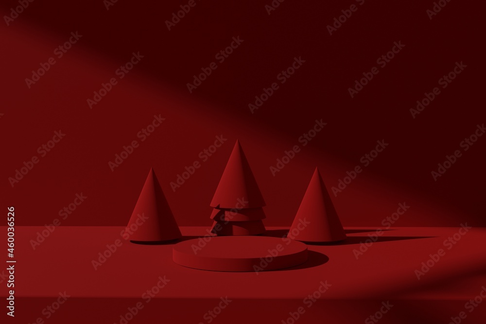 Fototapeta premium 3d render podium scene for christmas background