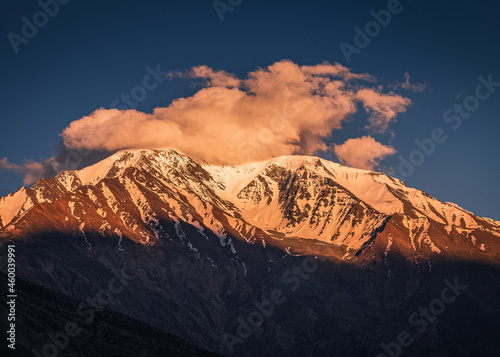 sunset over the mountains