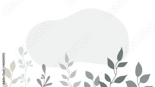 Abstract prints with plant leaves. Pastel colors. Vector illustration.
