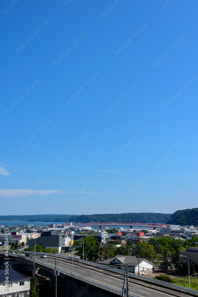 北海道　東部　厚岸の海と橋と町