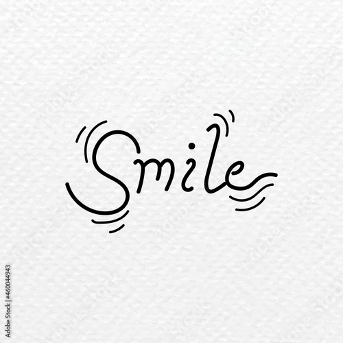 Black smile typography design vector