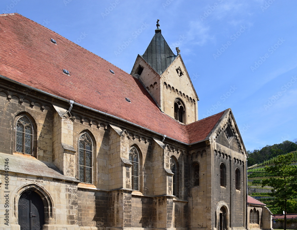 Historische Kathedrale in der Altstadt von Freyburg am Fluss Unstrut, Sachsen - Anhalt