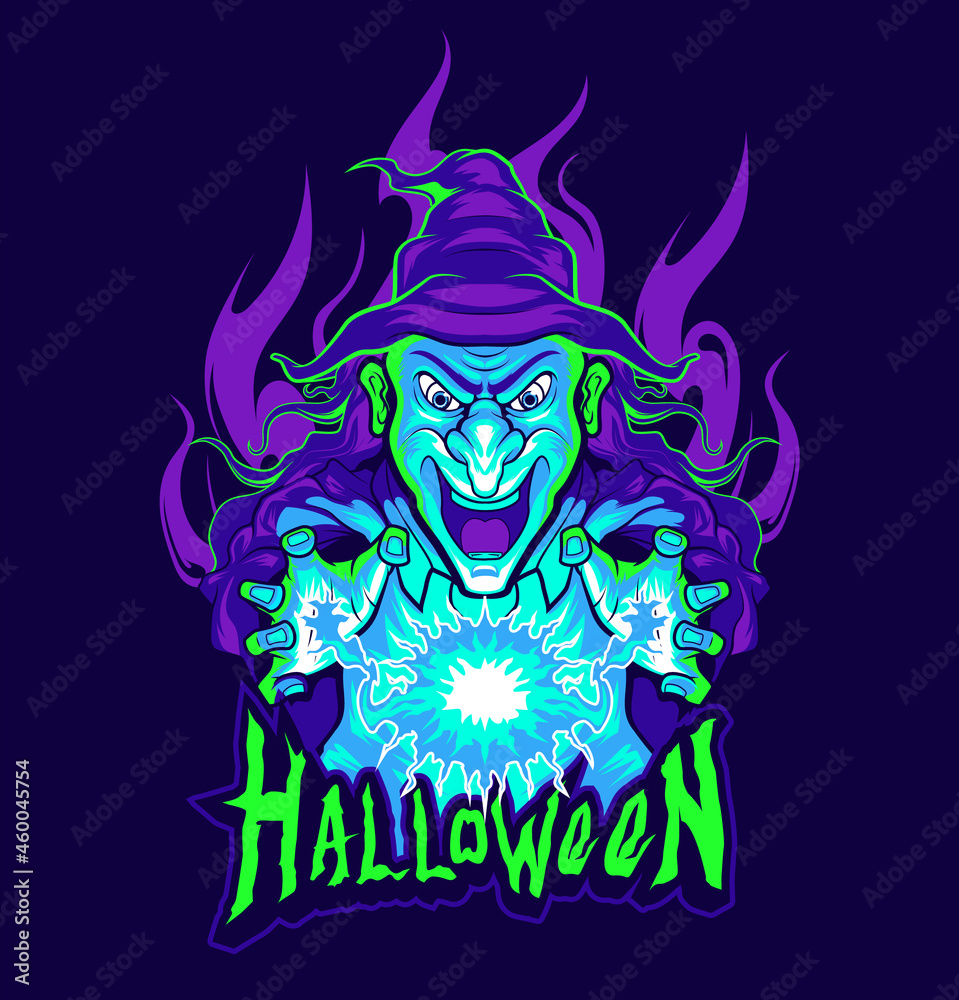 Witch Magic Halloween Vector Illustration Witch Magic Halloween Vector Illustration