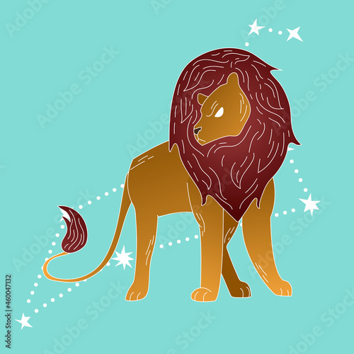 Leo astrological sign design vector