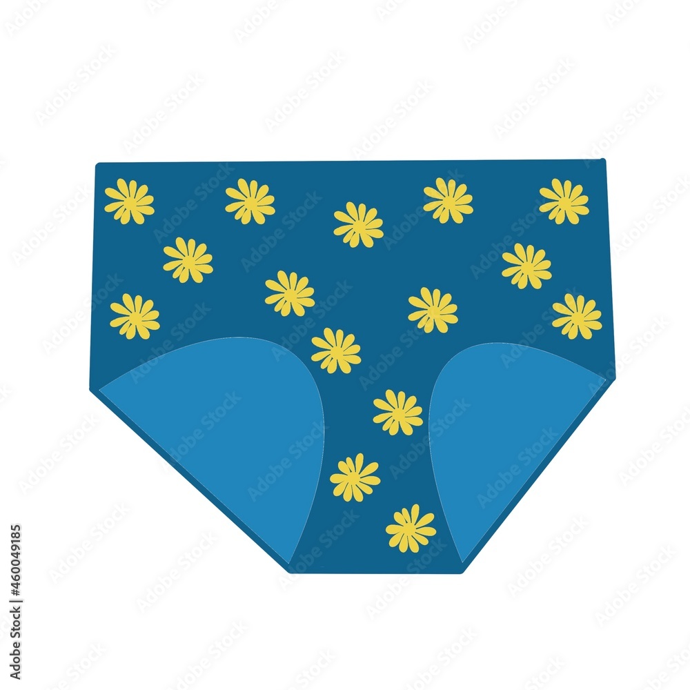blue briefs slips floral shorts