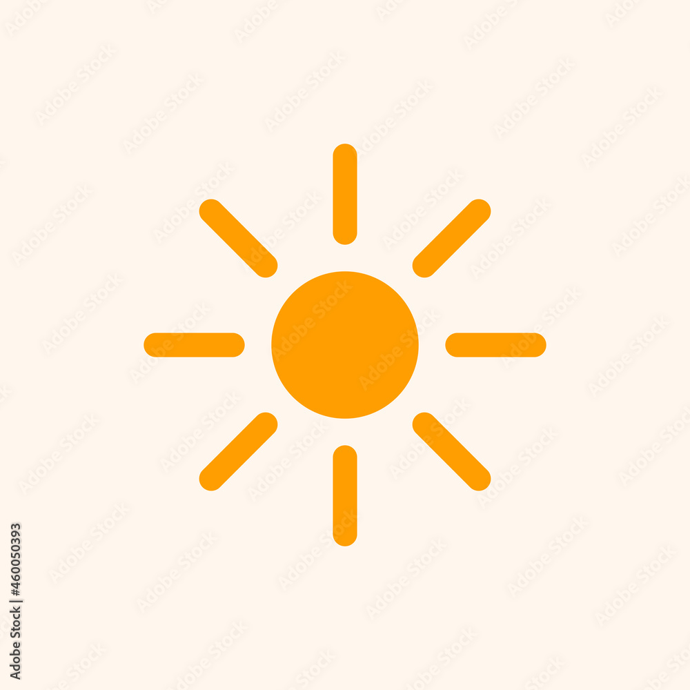 Sun icon vector symbol Sun icon vector symbol