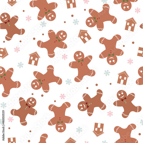 Gingerbread cookies Christmas white background
