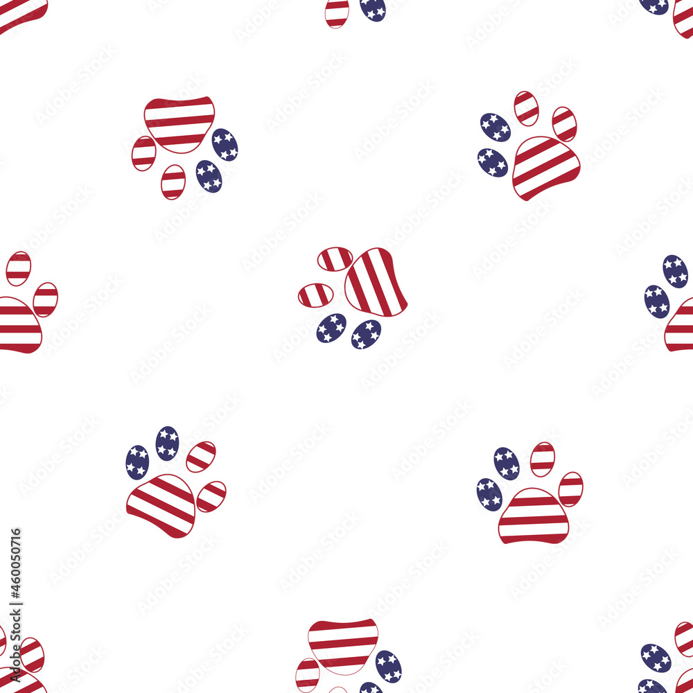 Flag design paw print pattern Flag design paw print pattern