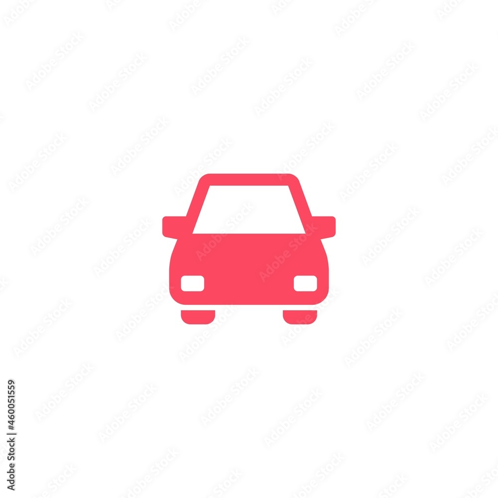Car icon vehicle transportation single pictogram flat icon style graphic design vector