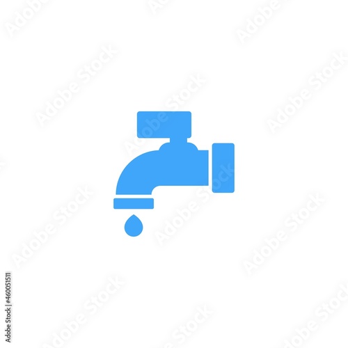 Faucet icon water faucet drip simple single pictogram flat icon style graphic design vector