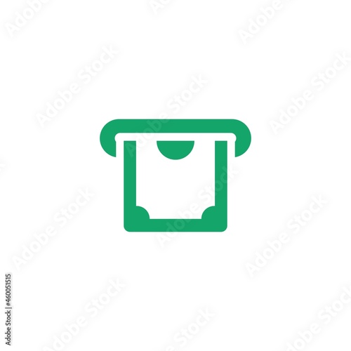 Withdraw icon cash money withdrawal simple single pictogram flat icon style graphic design vector