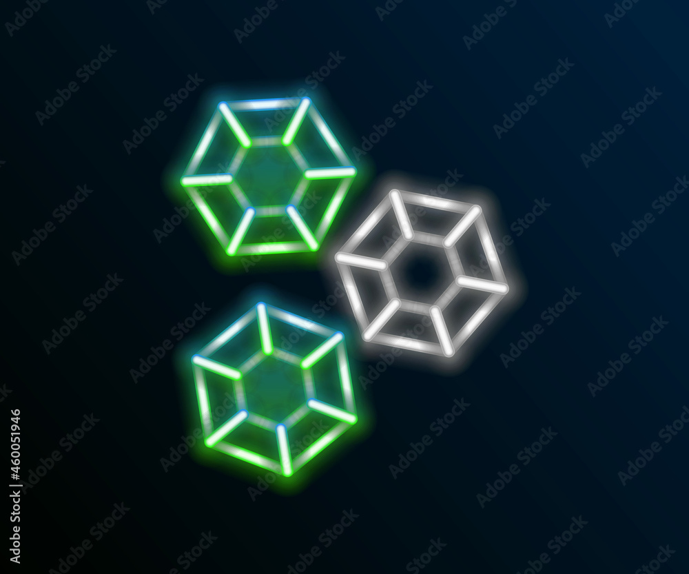 Glowing neon line Gem stone icon isolated on black background. Jewelry symbol. Diamond. Colorful outline concept. Vector Glowing neon line Gem stone icon isolated on black background. Jewelry symbol. Diamond. Colorful outline concept. Vector