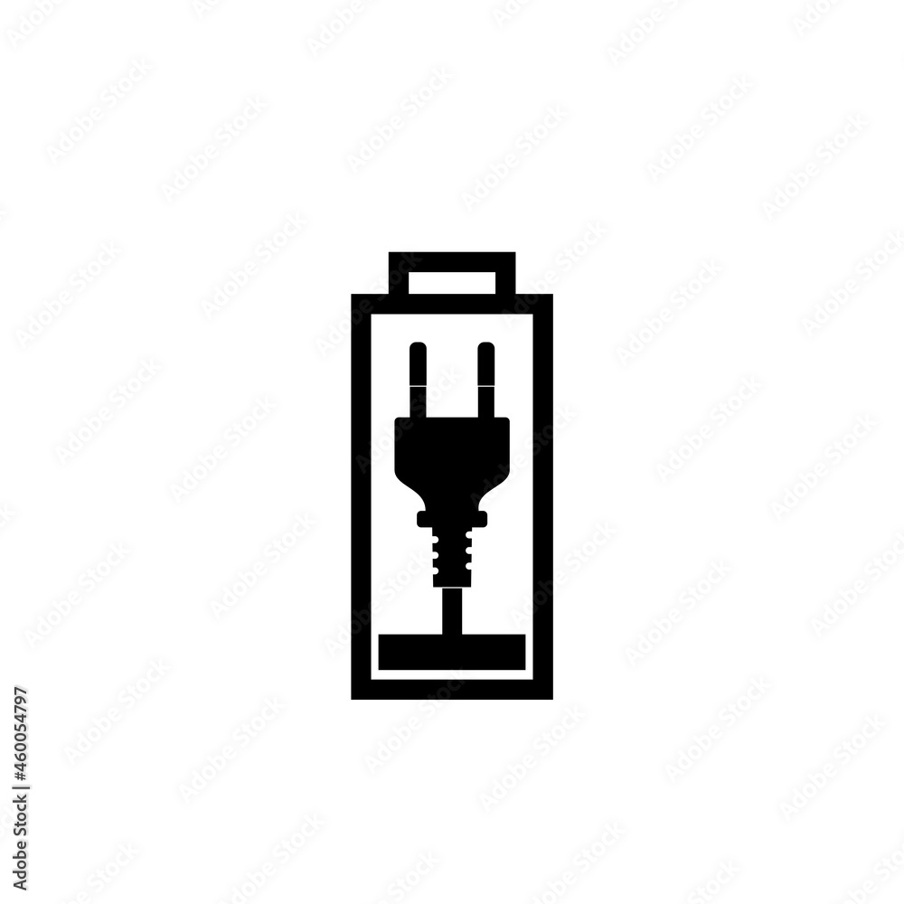 Battery status icon isolated on white background