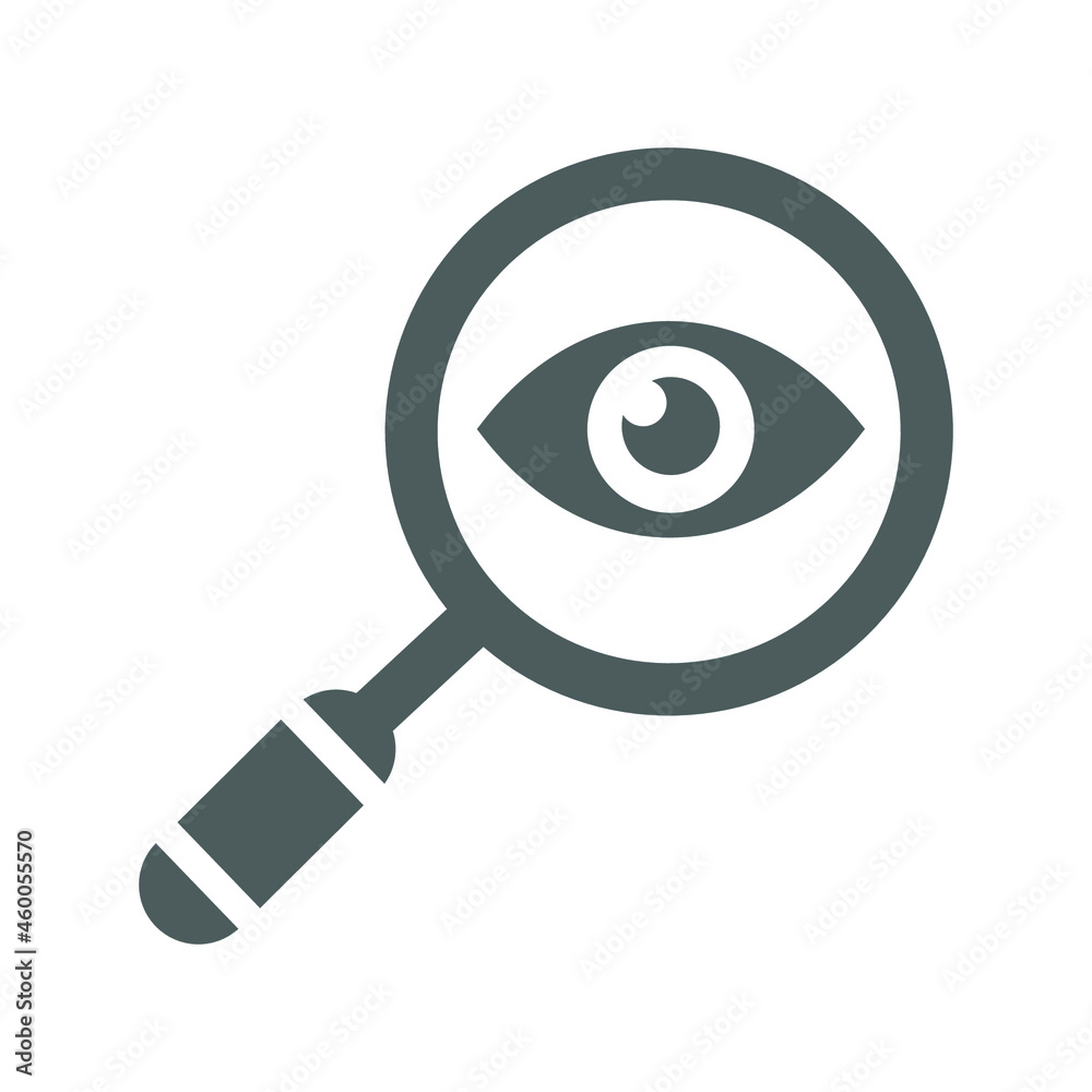 Eye, searching icon. Gray vector design. Eye, searching icon. Gray vector design.