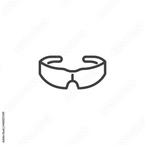 Safety glasses line icon