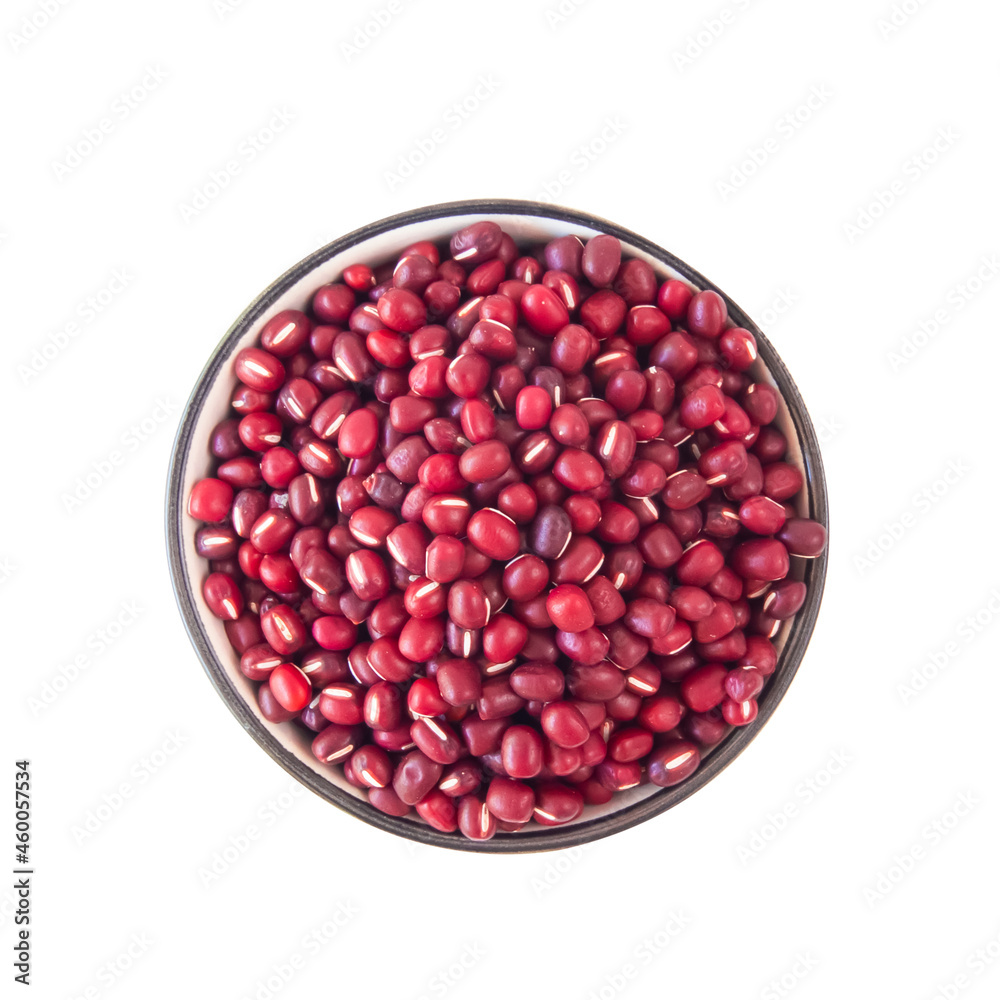 red beans in a bowl, isolated, white background red beans in a bowl, isolated, white background