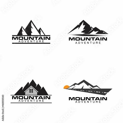 Mountain icon Logo Template Vector illustration design
