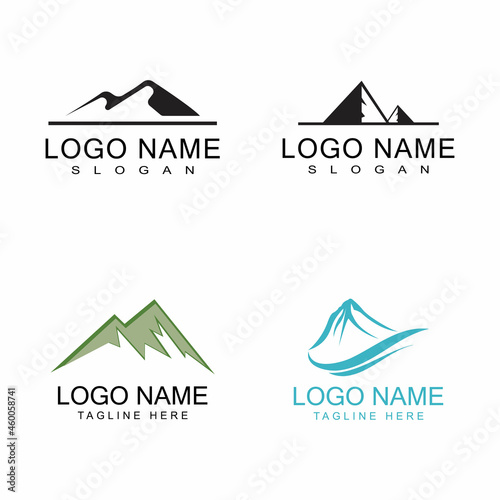 Mountain icon Logo Template Vector illustration design