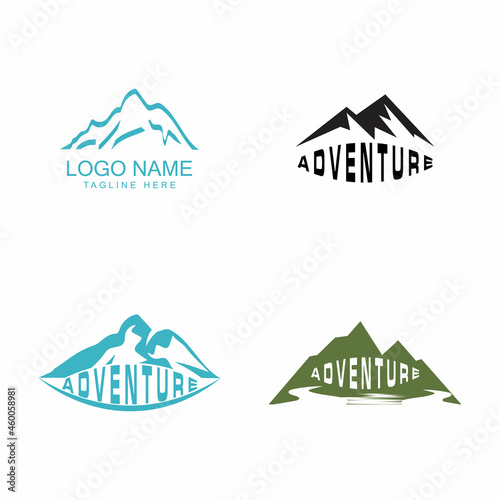 Mountain icon Logo Template Vector illustration design