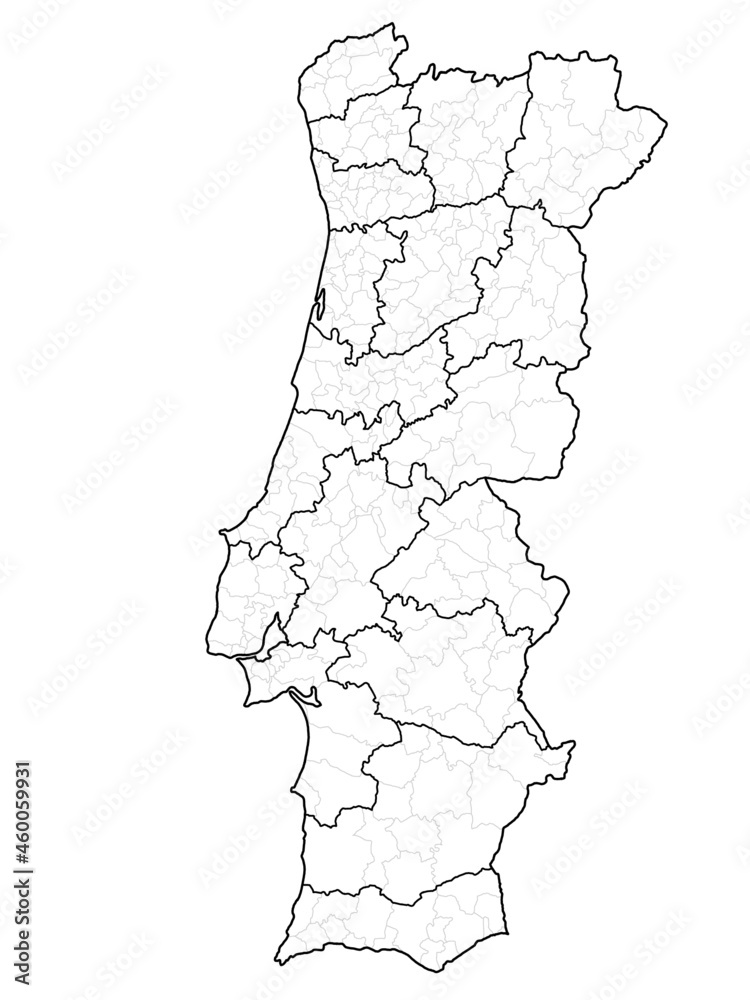 Vetores de Portugal Vetor Mapa Regiões Isoladas e mais imagens de