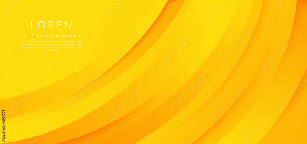 Abstract curved yellow modern background. Abstract curved yellow modern background.