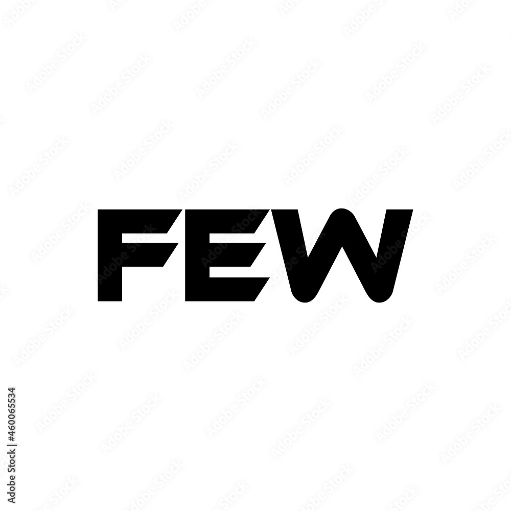 FEW letter logo design with white background in illustrator, vector logo modern alphabet font overlap style. calligraphy designs for logo, Poster, Invitation, etc.