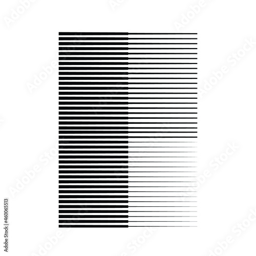 Rectangle Logo with lines.Square unusual icon Design .Black Vector stripes .Geometric shape.