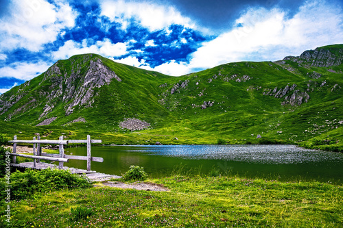 Lake Bargetana panorama landscape, Appennino Emiliano, Reggio Emilia photo