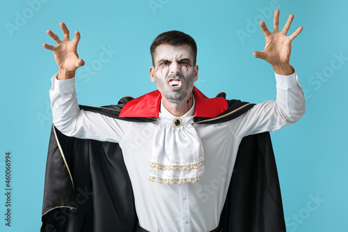 Man dressed as vampire for ...
