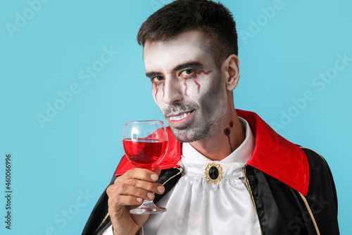 Man dressed as vampire for ...
