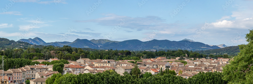 Red brown rooftops In a small medieval village Vaison-la-Romaine in the Provence, France, Europe