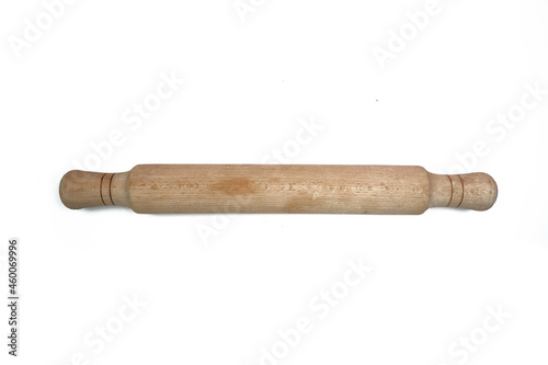 rolling pin for rolling dough, isolated on a white background