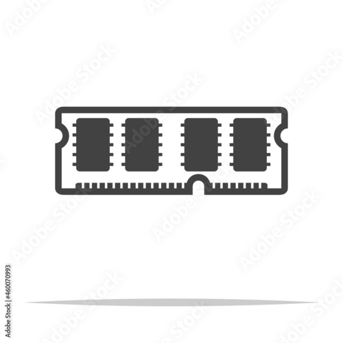 Computer ram memory icon vector isolated
