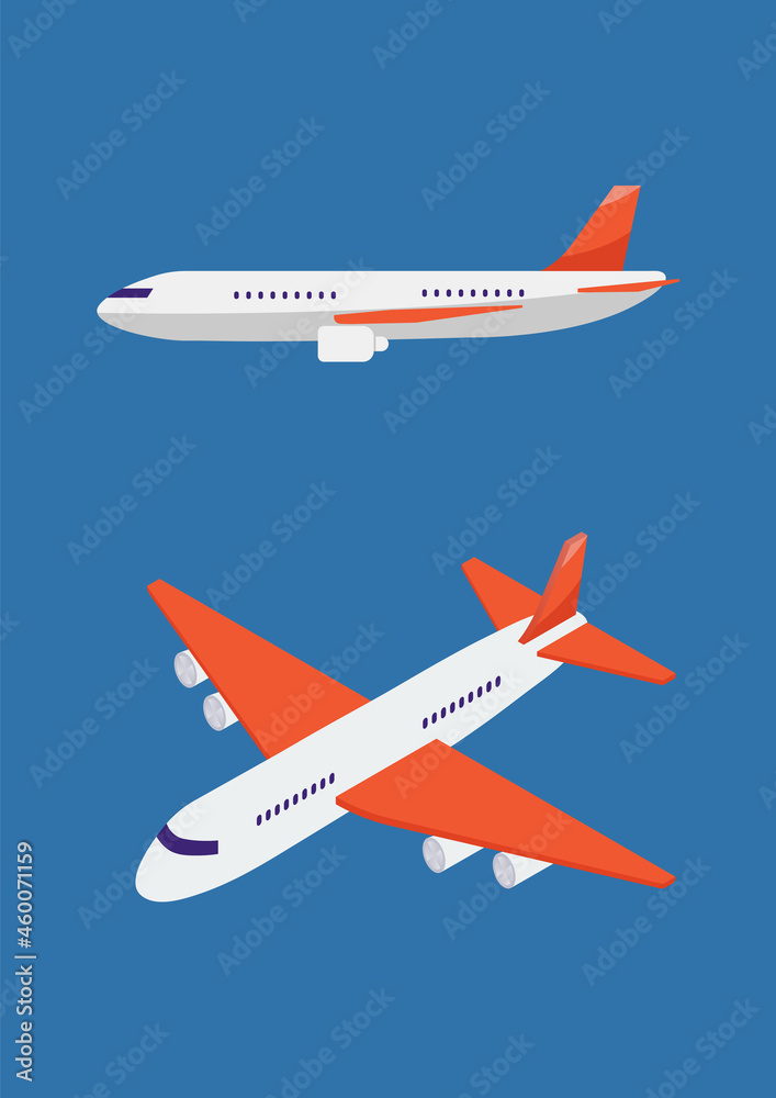 Airplane isometric illustration