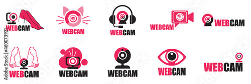Vector logo of webcam studio, sex and private chat