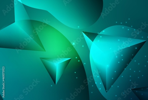 Light Green vector Modern abstract colorful illustration with spheres and lines.