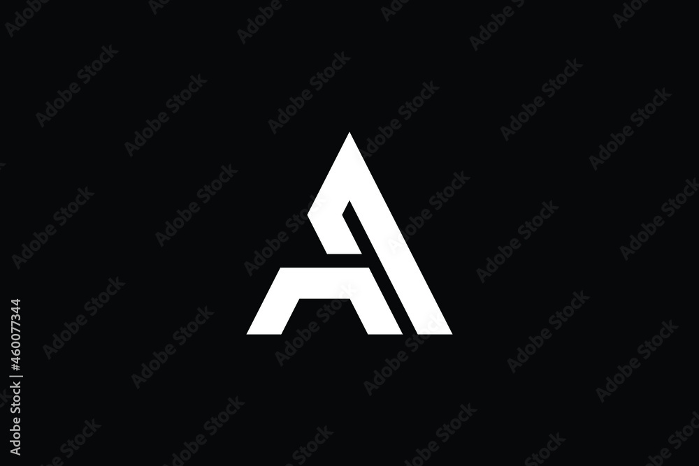 AA logo letter design on luxury background. AA logo monogram initials