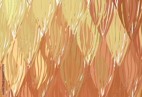 Light Orange vector background with bent lines.
