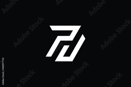 PJ logo letter design on luxury background. JP logo monogram initials letter concept. PJ icon logo design. JP elegant and Professional letter icon design on black background. P J JP PJ
