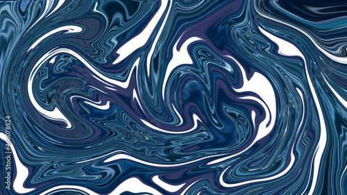 Abstract blue and white liquid marble background texture. Luxury pattern for wallpaper and packaging design.