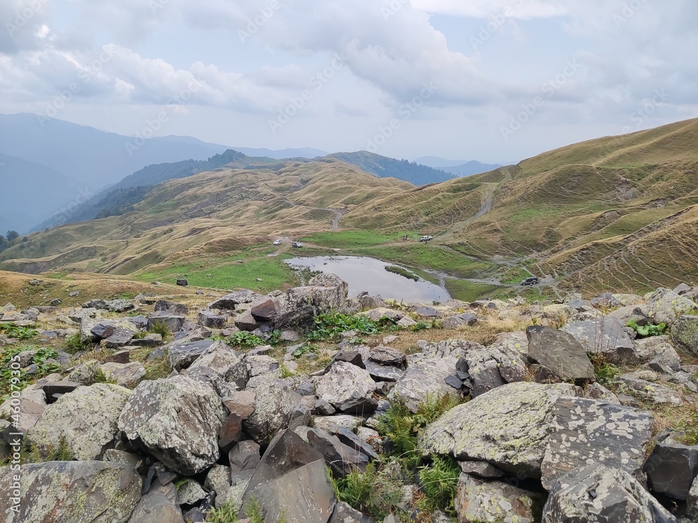 Mountain with beautiful lake