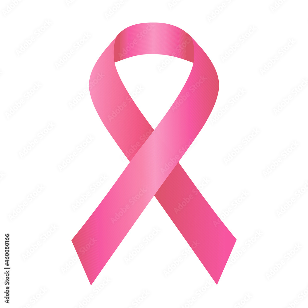 Vector Illustration Pink ribbon with Gradient Mesh, for breast cancer awareness campaigns isolated on white. Vector Illustration Pink ribbon with Gradient Mesh, for breast cancer awareness campaigns isolated on white.
